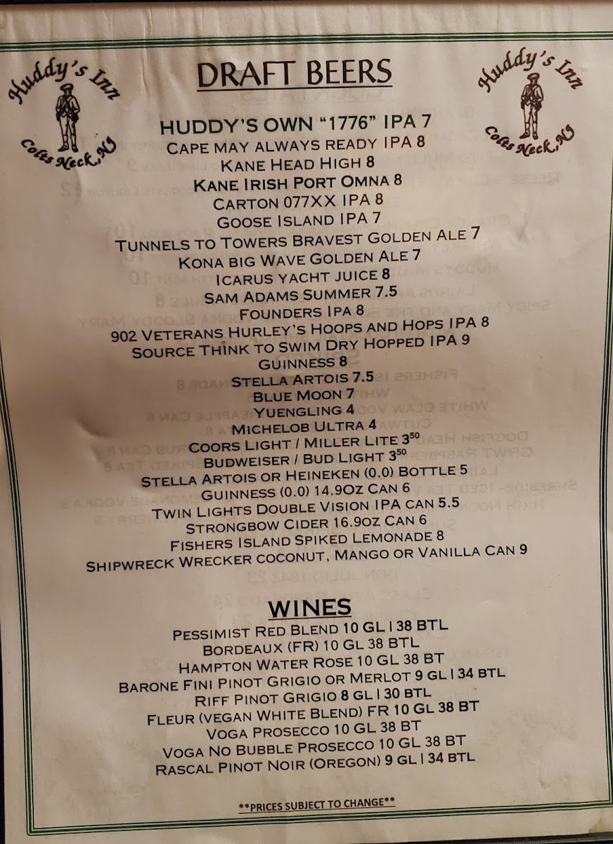 Huddy's Inn Menu - Image 6